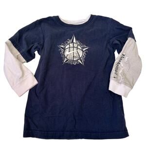 Nike Boys' Size 4T Layered Long Sleeve Basketball Tee